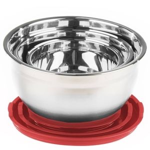 Stainless Steel Mixing Bowls with Lids (Set of 3)